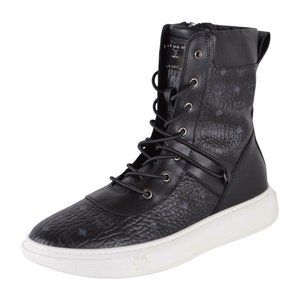 NIB MCM Women's Logo High Tops Combat Boots Shoes